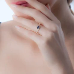 Histoire d'Or Bague Loriane Or Jaune Aigue Marine Et Oxyde De Zirconium* Bagues|Bagues Avec Pierre