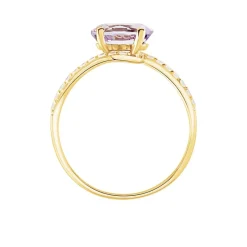 Histoire d'Or Bague Loriane Or Jaune Amethyste Et Oxyde De Zirconium* Bagues|Bagues Avec Pierre
