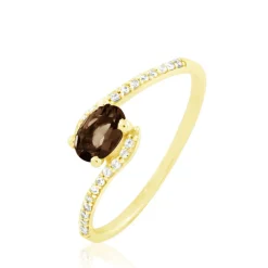 Clearance Histoire d'Or Bague Loriane Or Jaune Quartz Et Oxyde De Zirconium