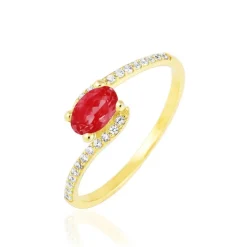 Histoire d'Or Bague Loriane Or Jaune Rubis Et Diamant* Bagues|Bagues Avec Pierre