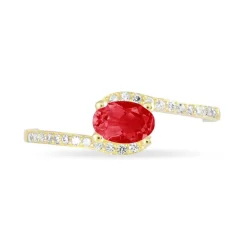 Histoire d'Or Bague Loriane Or Jaune Rubis Et Diamant* Bagues|Bagues Avec Pierre