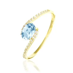 Histoire d'Or Bague Loriane Or Jaune Topaze Et Oxyde De Zirconium* Bagues|Bagues Avec Pierre