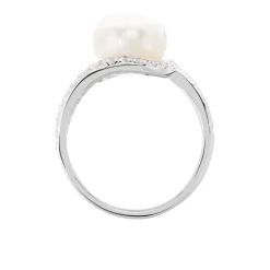 Histoire d'Or Bague Loris Argent Blanc Perle De Culture Et Oxyde De Zirconium* Bagues|Bagues Fantaisie