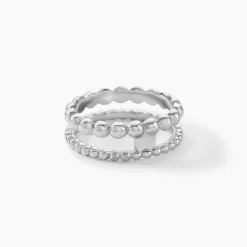 Outlet Histoire d'Or Bague Louisette Argent Blanc