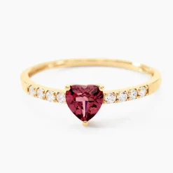 Histoire d'Or Bague Love Ring Or Jaune Rhodolite Oxyde De Zirconium* Bagues|Bagues Avec Pierre