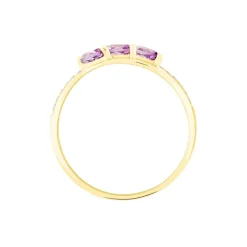 Histoire d'Or Bague Lukretia Or Jaune Amethyste Et Oxyde De Zirconium* Bagues|Bagues Avec Pierre