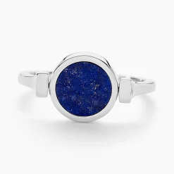 Histoire d'Or Bague Lunatique Argent Blanc Lapis Lazuli Nacre* Bagues|Bagues Fantaisie