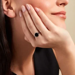 New Histoire d'Or Bague Lunatique Argent Blanc Malachite Onyx argent blanc malachite vert