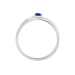 New Histoire d'Or Bague Lyna Or Blanc Saphir Et Diamant