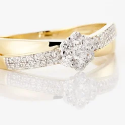 Histoire d'Or Bague Magnolia Croisee Or Jaune Diamant