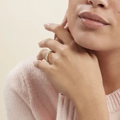 Histoire d'Or Bague Magnolia Croisee Or Jaune Diamant