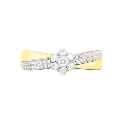 Discount Histoire d'Or Bague Magnolia Croisee Or Jaune Diamant