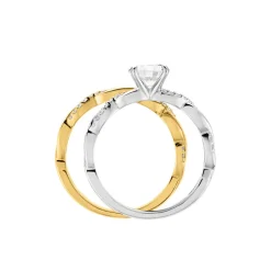 Histoire d'Or Bague Manille Argent Bicolore Oxyde De Zirconium* Bagues|Bagues Avec Pierre