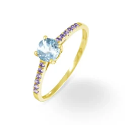Histoire d'Or Bague Manon Or Jaune Topaze Et Amethyste