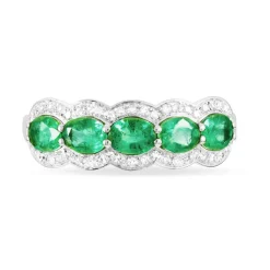 Histoire d'Or Bague Margaux Or Blanc Emeraude Et Diamant* Bagues|Bagues Avec Pierre