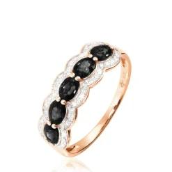Histoire d'Or Bague Margaux Or Rose Onyx Et Diamant* Bagues|Bagues Avec Pierre
