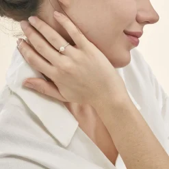 Histoire d'Or Bague Maria-francoise Or Jaune Perle De Culture Et Oxyde De Zirconium* Bagues|Bagues Avec Pierre