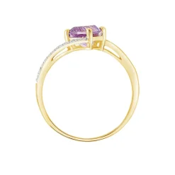 Histoire d'Or Bague Maria-serena Or Jaune Amethyste Et Oxyde De Zirconium* Bagues|Bagues Avec Pierre