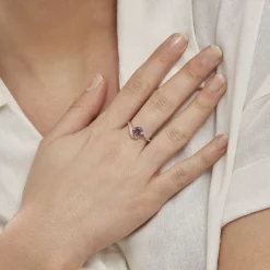 Histoire d'Or Bague Maria-serena Or Jaune Amethyste Et Oxyde De Zirconium* Bagues|Bagues Avec Pierre