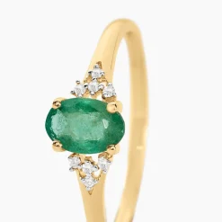 Discount Histoire d'Or Bague Marie Et Diamant or jaune emeraude