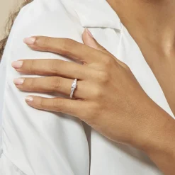 Discount Histoire d'Or Bague Marie-angelina Argent Blanc Oxyde De Zirconium