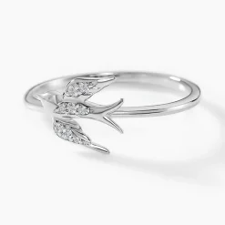 Hot Histoire d'Or Bague Marilla Argent Blanc Oxyde De Zirconium