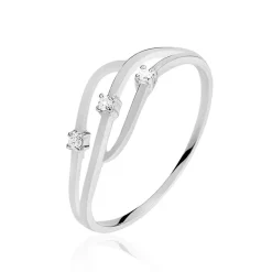 Histoire d'Or Bague Marnie Or Blanc Diamant* Bagues|Bagues Avec Pierre