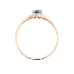 Histoire d'Or Bague Mathilde Or Rose Topaze Et Oxyde De Zirconium* Bagues|Bagues Avec Pierre