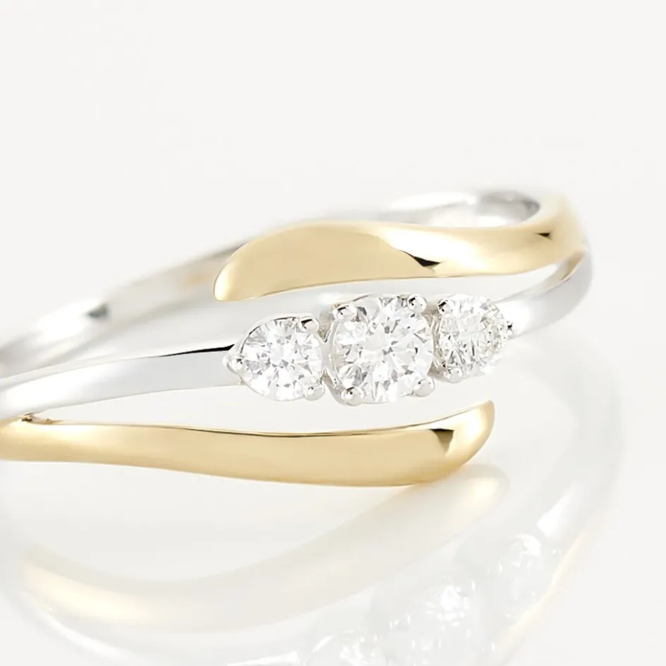 Clearance Histoire d'Or Bague Mayline Or Bicolore Diamant