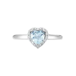 Histoire d'Or Bague Meliora Or Blanc Topaze Bleu Sky Oxyde De Zirconium* Bagues|Bagues Avec Pierre