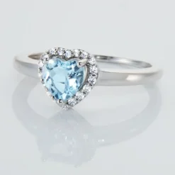 Histoire d'Or Bague Meliora Or Blanc Topaze Bleu Sky Oxyde De Zirconium* Bagues|Bagues Avec Pierre