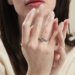 Histoire d'Or Bague Meliora Or Blanc Topaze Bleu Sky Oxyde De Zirconium* Bagues|Bagues Avec Pierre