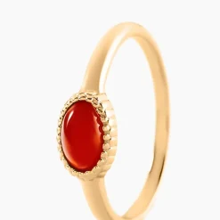 Online Histoire d'Or Bague Memory Plaqué Or Jaune Pierre De Synthese