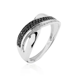 Histoire d'Or Bague Merlin Or Blanc Diamant* Bagues|Bagues Avec Pierre