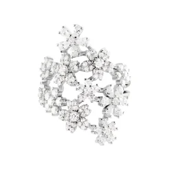 Online Histoire d'Or Bague Midnight Flower Argent Blanc Oxyde De Zirconium