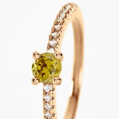 Outlet Histoire d'Or Bague Mireilla Plaqué Or Doré Oxyde De Zirconium plaqué or jaune oxyde vert