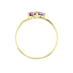 Histoire d'Or Bague Myrtie Or Jaune Amethyste Violet Oxyde De Zirconium* Bagues|Bagues Avec Pierre