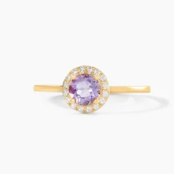 Hot Histoire d'Or Bague Najib Or Jaune Améthyste Oxyde De Zirconium