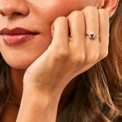 Hot Histoire d'Or Bague Najib Or Jaune Améthyste Oxyde De Zirconium