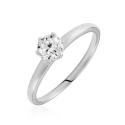 Outlet Histoire d'Or Bague Natalia Ld Platine Blanc Diamant Synthétique