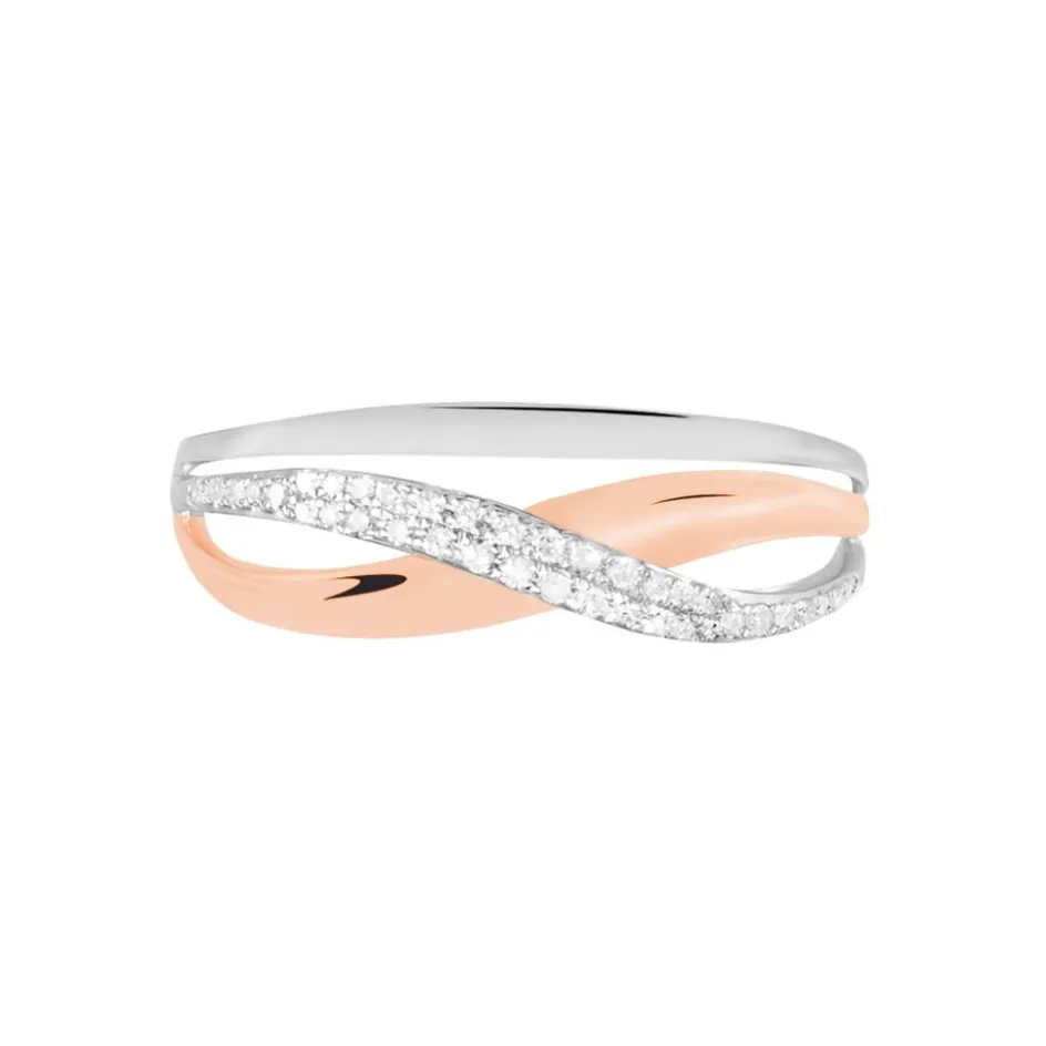 Histoire d'Or Bague Nene Or Bicolore Diamant* Bagues|Bagues Avec Pierre