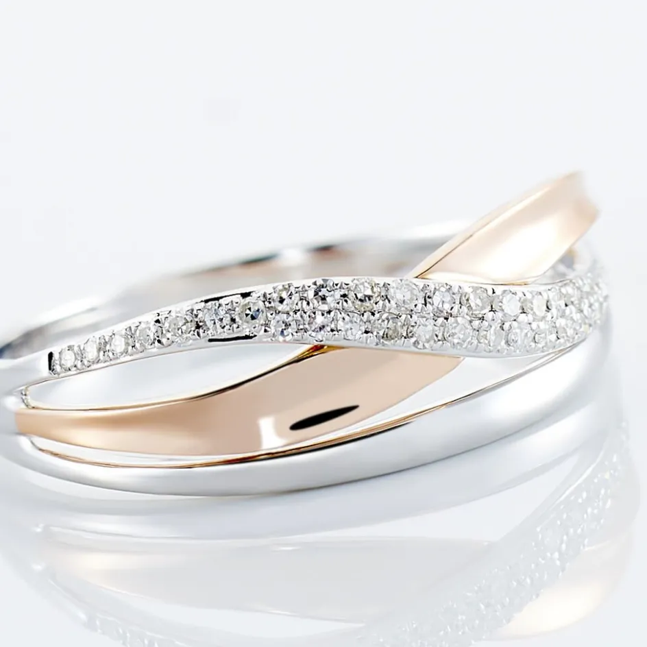 Histoire d'Or Bague Nene Or Bicolore Diamant* Bagues|Bagues Avec Pierre