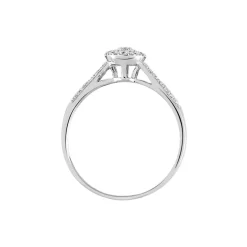 Histoire d'Or Bague Neptune Or Blanc Diamant