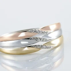 Histoire d'Or Bague Nesibe Or Tricolore Diamant* Bagues|Bagues Avec Pierre