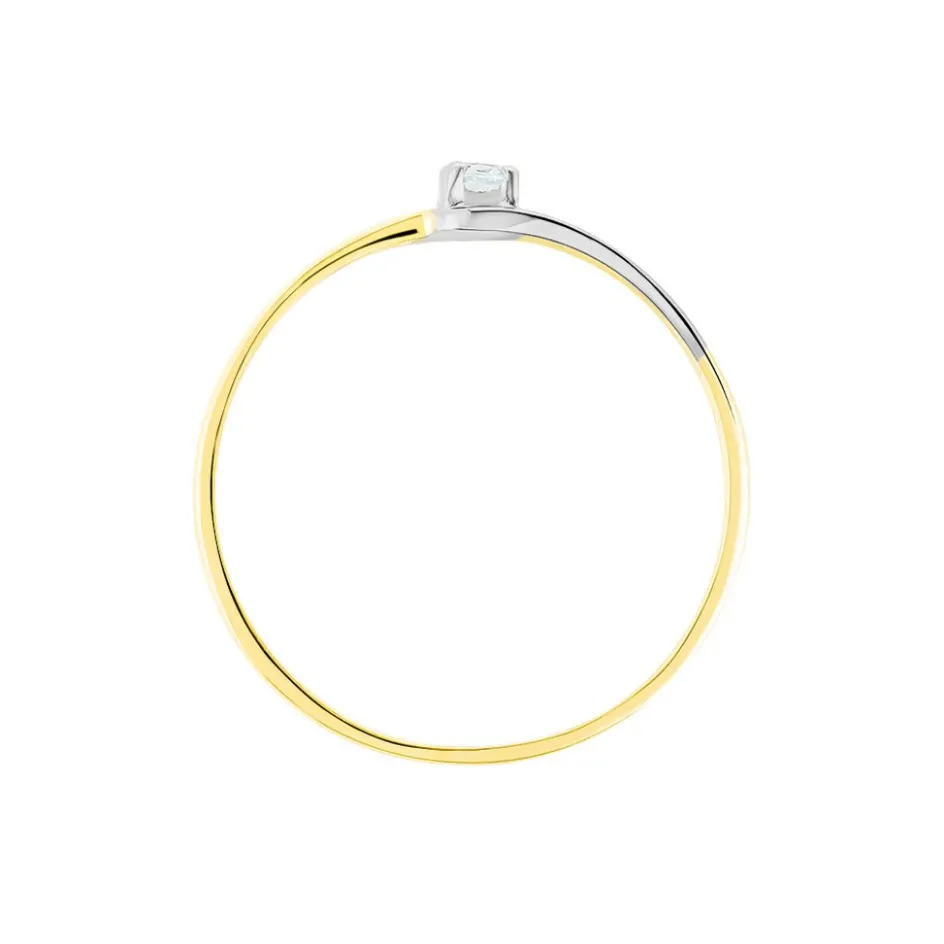 Histoire d'Or Bague Nesryne Or Bicolore Topaze* Bagues|Bagues Avec Pierre