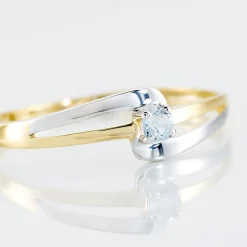 Histoire d'Or Bague Nesryne Or Bicolore Topaze* Bagues|Bagues Avec Pierre