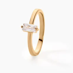 Clearance Histoire d'Or Bague Nila Plaqué Or Jaune Oxyde De Zirconium