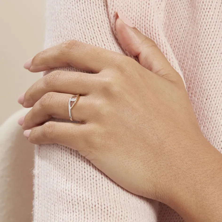 Discount Histoire d'Or Bague Nohane Or Bicolore Diamant