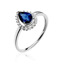 Sale Histoire d'Or Bague Nola Or Blanc Saphir Et Diamant