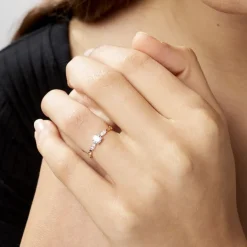 Clearance Histoire d'Or Bague Norhen Or Rose Oxyde De Zirconium